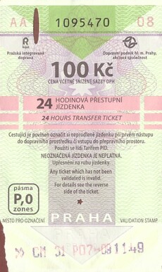 Bilet Praga 100