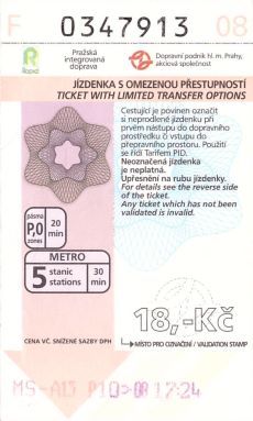 Bilet Praga 18