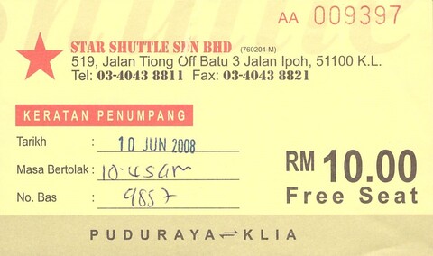 Bilet Malezja Komunikacja Międzymiastowa