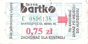 Bilet Bartoszyce