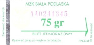 Bilet Biała Podlaska 75