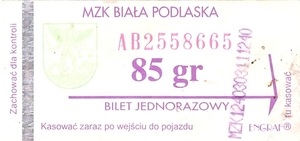 Bilet Biała Podlaska 85