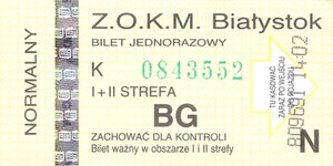 Bilet Białystok BG N