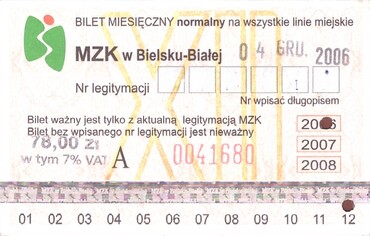 Bilet Bielsko Biała
