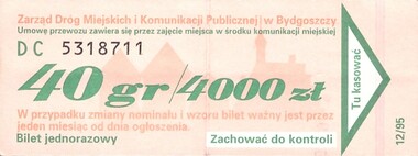 Bilet Bydgoszcz 40/4000