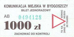 Bilet Bydgoszcz 1000