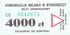 Bilet Bydgoszcz 4000