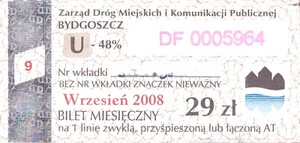 Bilet Bydgoszcz 29 09,2008