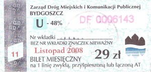 Bilet Bydgoszcz 29 11,2008