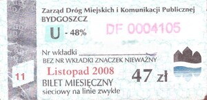 Bilet Bydgoszcz 47 11,2008