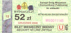 Bilet Bydgoszcz 52 12,2008