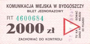 Bilet Bydgoszcz 2000