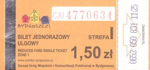 Bilet Bydgoszcz 1,50