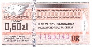Bilet Chełm 0,60