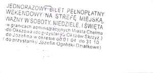 Bilet Chełm