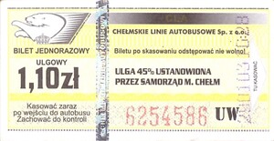 Bilet Chełm 1,10