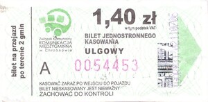 Bilet Chrzanów 1,40