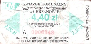 Bilet Chrzanów 4,40