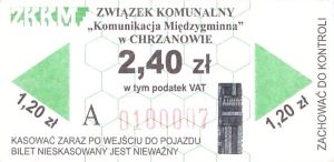 Bilet Chrzanów 2,40