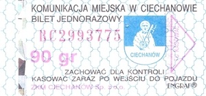 Bilet Ciechanów 90