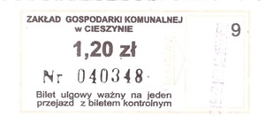 Bilet Cieszyn 1,20