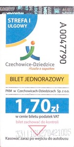 Bilet Czechowice Dziedzice 1,70