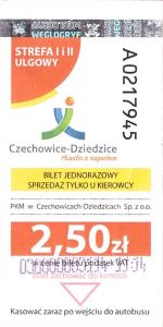 Bilet Czechowice Dziedzice 2,50