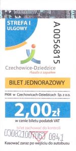 Bilet Czechowice Dziedzice 2,00