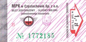 Bilet Częstochowa