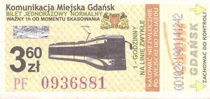 Bilet Gdańsk 3,60