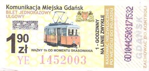 Bilet Gdańsk 1,90