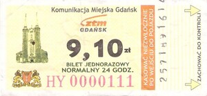 Bilet Gdańsk 9,10