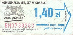 Bilet Gdańsk 1,40