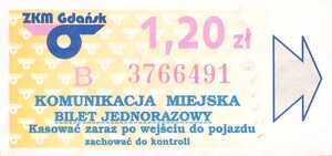 Bilet Gdańsk 1,20
