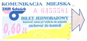 Bilet Gdańsk 0,60