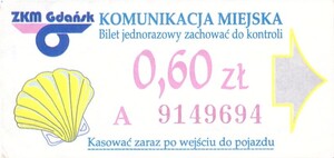 Bilet Gdańsk 0,60