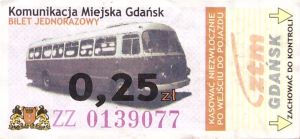 Bilet Gdańsk 0,25