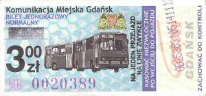 Bilet Gdańsk 3,00