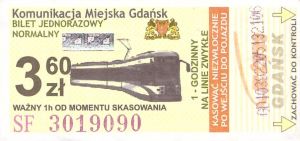 Bilet Gdańsk 3,60