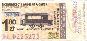 Bilet Gdańsk 1,80
