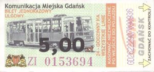 Bilet Gdańsk 5,00 24h