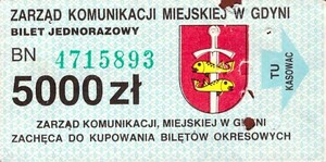 Bilet Gdynia 5000