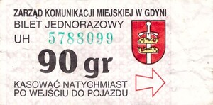 Bilet Gdynia 90