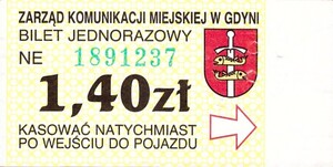 Bilet Gdynia 1,40