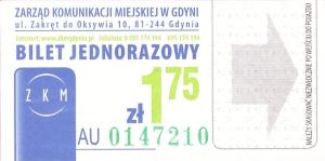 Bilet Gdynia 1,75