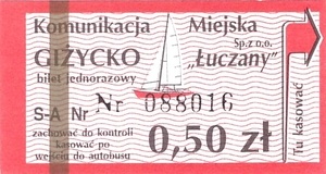 Bilet Giżycko 0,50