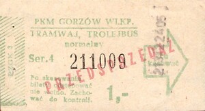 Bilet Gorzów Wielkopolski 1