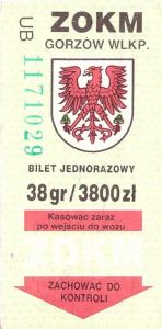 Bilet Gorzów Wielkopolski 38/3800