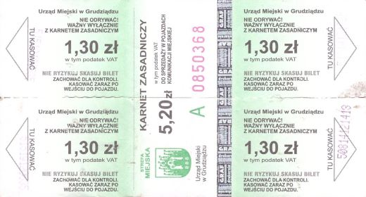 Bilet Grudziądz 5,20