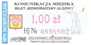 Bilet Inowrocław 1,00